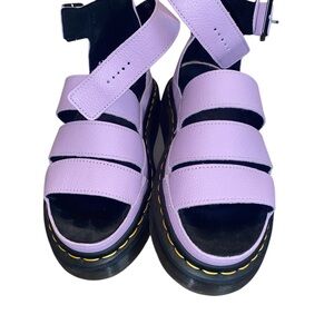 Dr. Martens Clarissa II Quad Sandals | Lilac Purple Leather | Size 7